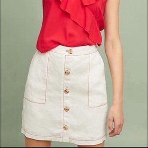 Anthropologie AMADI Linen Mini Skirt - NWOT
